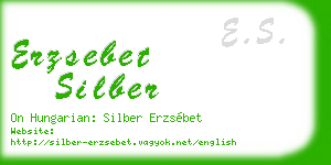 erzsebet silber business card